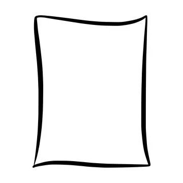 Frame border hand drawn rectangle shape icon for decorative vintage doodle .. イラスト素材