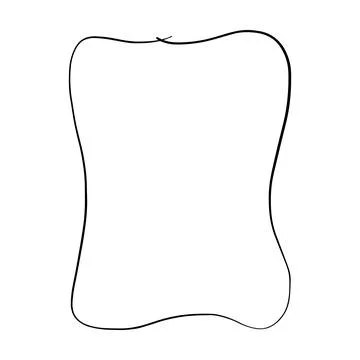 Frame border hand drawn rectangle shape icon for decorative vintage doodle .. イラスト素材