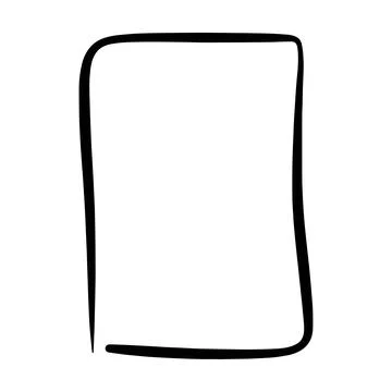 Frame border hand drawn rectangle shape icon for decorative vintage doodle .. イラスト素材
