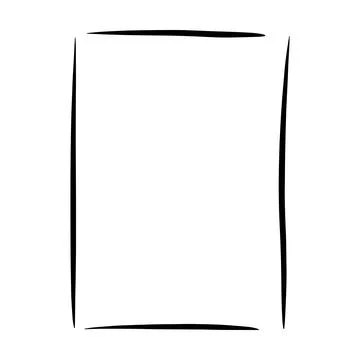 Frame border hand drawn rectangle shape icon for decorative vintage doodle .. イラスト素材