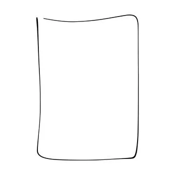 Frame border hand drawn rectangle shape icon for decorative vintage doodle .. イラスト素材