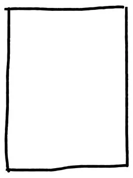 Frame border hand drawn shape icon for decorative vintage doodle element fo.. Stock Illustration