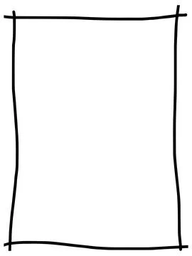 Frame border hand drawn shape icon for decorative vintage doodle element fo.. Stock Illustration