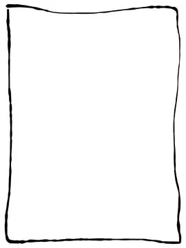 Frame border hand drawn shape icon for decorative vintage doodle element fo.. Stock Illustration