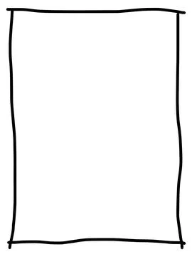 Frame border hand drawn shape icon for decorative vintage doodle element fo.. Stock Illustration