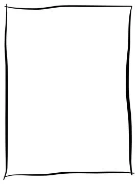 Frame border hand drawn shape icon for decorative vintage doodle element fo.. Stock Illustration