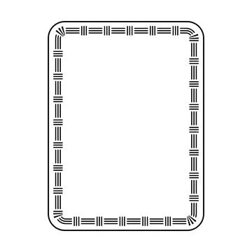 Frame Border Icon Minimal Decorative Line Pattern illustration 库存插图