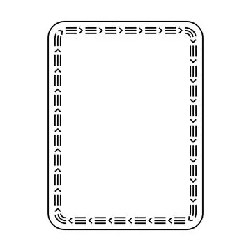 Frame Border Icon Minimal Decorative Line Pattern illustration 库存插图