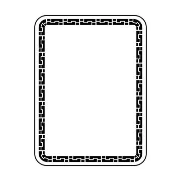 Frame Border Icon Minimal Decorative Line Pattern illustration 库存插图