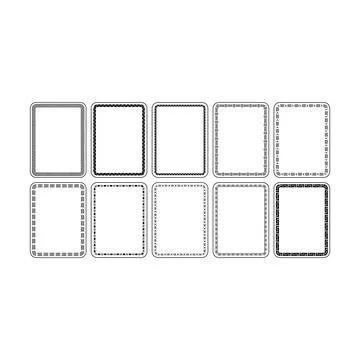Frame Border Icon Minimal Decorative Line Pattern illustration Stock Illustration