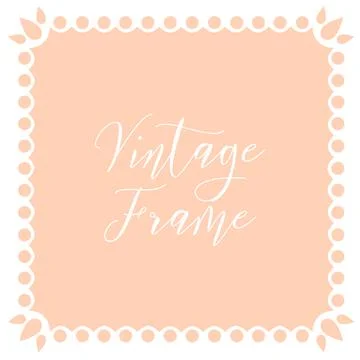 Frame border line page vector vintage simple Stock Illustration