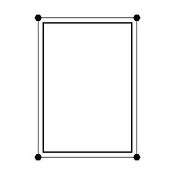 Frame border shape icon for decorative vintage doodle element for design Stock Illustration