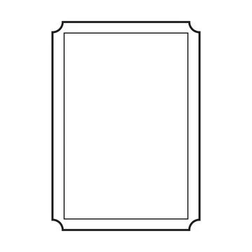 Frame border shape icon for decorative vintage doodle element for design Stock Illustration