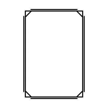 Frame border shape icon for decorative vintage doodle element for design  Stock Illustration