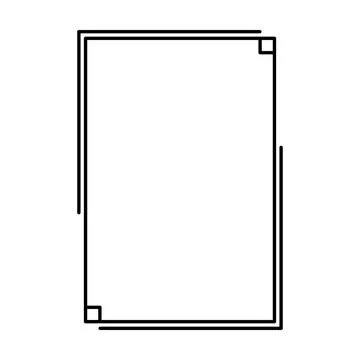 Frame border shape icon for decorative vintage doodle element for design  Stock Illustration