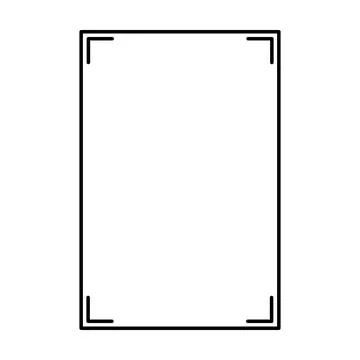 Frame border shape icon for decorative vintage doodle element for design  Stock Illustration