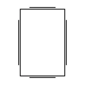 Frame border shape icon for decorative vintage doodle element for design  Stock Illustration