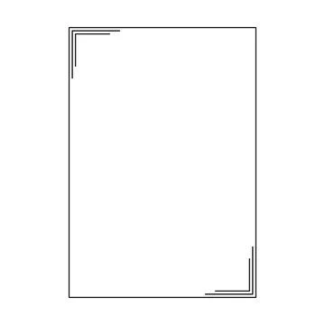 Frame border shape icon for decorative vintage doodle element for design Illustrazione stock