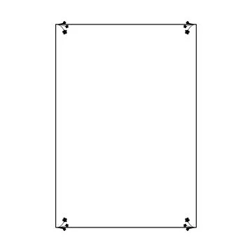 Frame border shape icon for decorative vintage doodle element for design Stock Illustration
