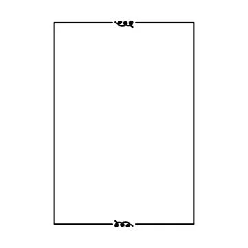 Frame border shape icon for decorative vintage doodle element for design Illustrazione stock