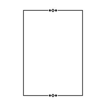 Frame border shape icon for decorative vintage doodle element for design Stock Illustration