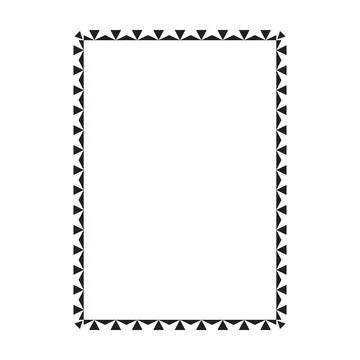 Frame border shape icon for decorative vintage doodle element for design Stock Illustration