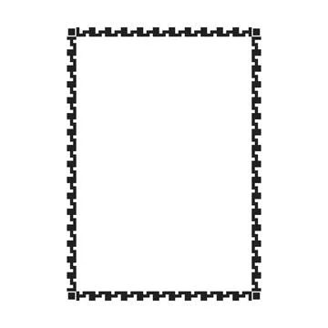 Frame border shape icon for decorative vintage doodle element for design Stock Illustration