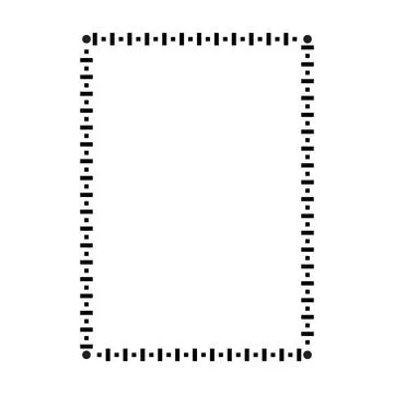 Frame border shape icon for decorative vintage doodle element for design Stock Illustration