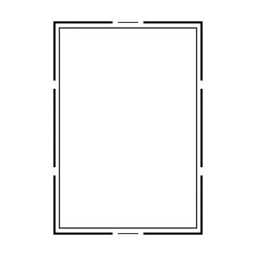 Frame border shape icon for decorative vintage doodle element for design Illustrazione stock