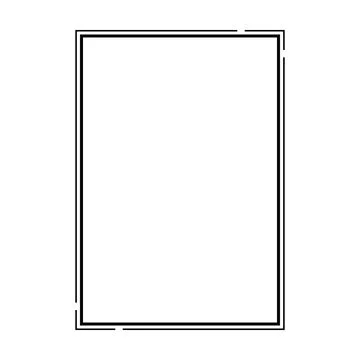 Frame border shape icon for decorative vintage doodle element for design Illustrazione stock