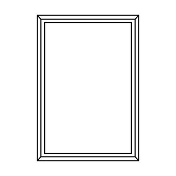 Frame border shape icon for decorative vintage doodle element for design Illustrazione stock
