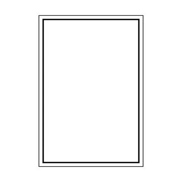 Frame border shape icon for decorative vintage doodle element for design in.. Stock Illustration