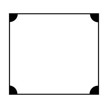 Frame border shape icon, decorative vintage doodle element for simple banne.. Stock-Illustration
