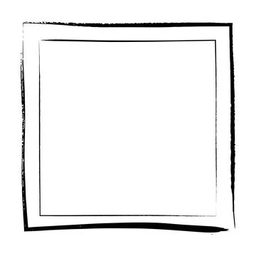 Frame border, square grunge shape icon, vertical rectangle decorative doodl.. Stock Illustration