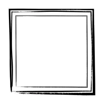 Frame border, square grunge shape icon, vertical rectangle decorative doodl.. Stock Illustration