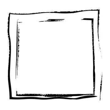 Frame border, square grunge shape icon, vertical rectangle decorative doodl.. 스톡 일러스트