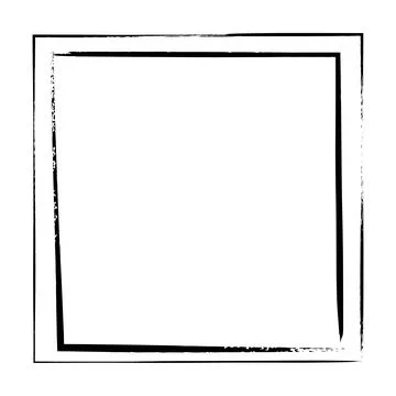 Frame border, square grunge shape icon, vertical rectangle decorative doodl.. Stock Illustration