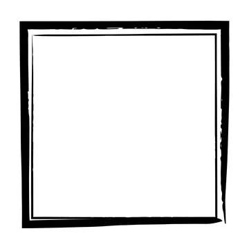 Frame border, square grunge shape icon, vertical rectangle decorative doodl.. 스톡 일러스트