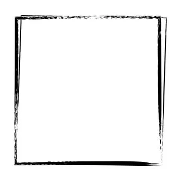 Frame border, square grunge shape icon, vertical rectangle decorative doodl.. 스톡 일러스트