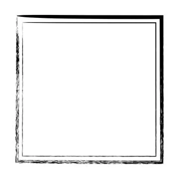Frame border, square grunge shape icon, vertical rectangle decorative doodl.. 스톡 일러스트