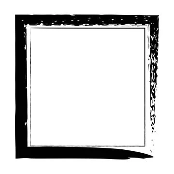 Frame border, square grunge shape icon, vertical rectangle decorative doodl.. イラスト素材