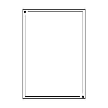 Frame border vertical abstract outline shape icon for decorative vintage Stock Illustration