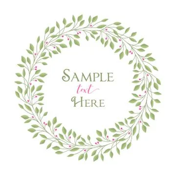 Frame branches with leaves Stock Illustration