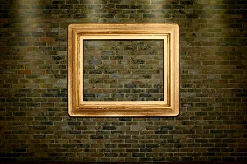 Frame on brick wall Stock Photos
