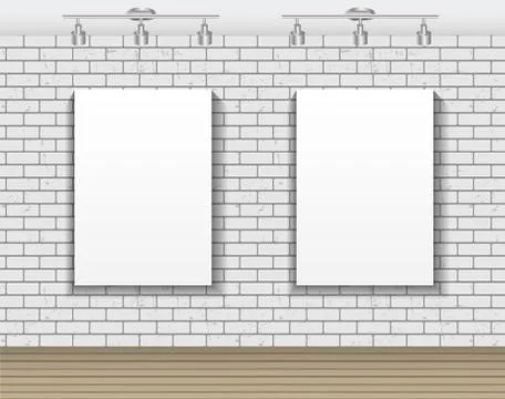 Frame on Brick Wall for Your Text and Images,  Illustratio Stock Illustration