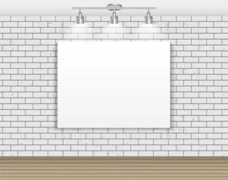 Frame on Brick Wall for Your Text and Images,  Illustratio Stock Illustration