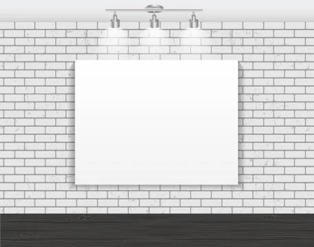 Frame on Brick Wall for Your Text and Images,  Illustratio Stock Illustration