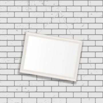 Frame on Brick Wall for Your Text and Images,  Illustratio Stock Illustration