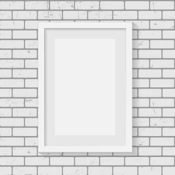 Frame on Brick Wall for Your Text and Images,  Illustratio Stock Illustration