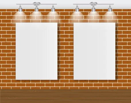 Frame on Brick Wall for Your Text and Images,  Illustratio Stock Illustration